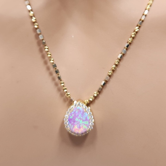 Natural Opal Urn Pendant, Keepsake Jewelry to hold ashes, Ash holder urn jewelry - Picture 4 of 7